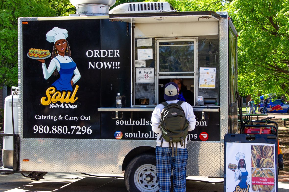 soul food truck with person ordering in the window